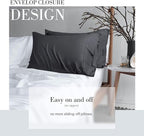 WishSmile Cooling King Pillowcases Set of 2 Breathable Cool Silky Soft Rayon - Image 3
