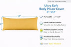 EVOLIVE Body Pillow Cover 21"x54", Ultra Soft Microfiber Pillowcase - Image 2