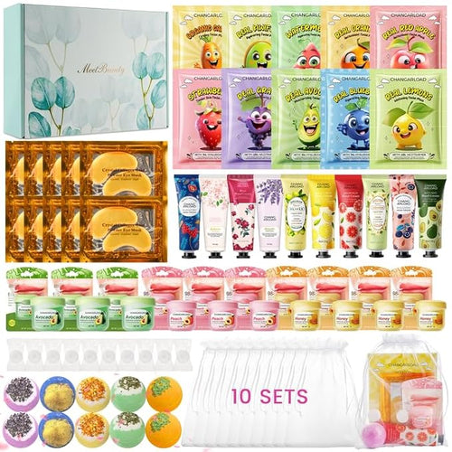 70-Piece Spa Party Kit for 10 People, Girls Spa Night Set & Spa Kit for Girls by CHANGARLOAD