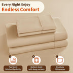 LBRO2M 1000 Thread Count 100% Egyptian Cotton Sheets Set Twin XL, 3 Piece Sets - Image 5