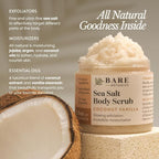 Bare Botanics Coconut Vanilla Body Scrub 24oz | Made in Madison, WI | All - Image 2