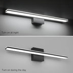 Black Vanity Light Fixture 24 Inch Bathroom Lamps Over Mirror 14W Modern Bath - Image 8