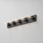 Globe Electric 5-Light Vanity Light, Matte Black, Modern Glam, Bathroom Fixture - Image 6