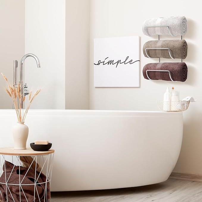 Sorbus Bathroom Wall Mounted Towel Rack - Image 4