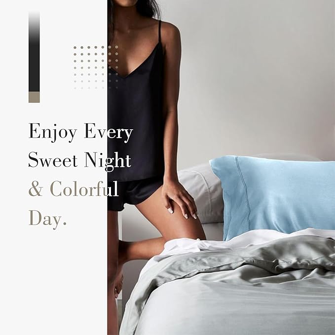 WishSmile Standard Pillow Cases Cooling Pillowcases Set of 2 Breathable Cool - Image 6