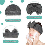 Shintop Makeup Headband Soft Carol Fleece Spa Headband - Image 4