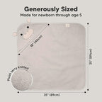 KeaBabies Hooded Baby Towel for Newborn - Image 4