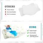 Hahafelt Cooling Cervical Pillowcase Waterproof Bamboo Neck Pillow Case - Image 3