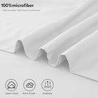 Toodou White Twin Bed Top Sheet is Made of Soft Wrinkle Resistant Microfiber - Image 7