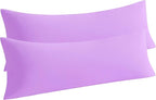 NTBAY Body Pillow Cases Set, 2 Pack Brushed Microfiber 20x54 Inches, Stain by NTBAY