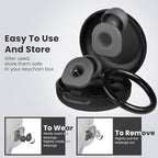 2 Pairs of Earplugs for Sleeping, Reusable Hearing Protection Ear Plugs - Image 3