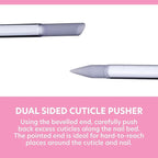 BONA FIDE BEAUTY Glass Cuticle Pusher, 1-Pieces Blue Gentle Czech Manicure Stick - Image 2