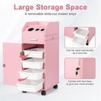 Modern Styling Station Cart for Hair Stylist, Wooden Hair Salon Station Storage - Image 5