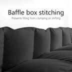 TEXARTIST Premium 2100 Series Queen Comforter All Season Breathable Black - Image 3