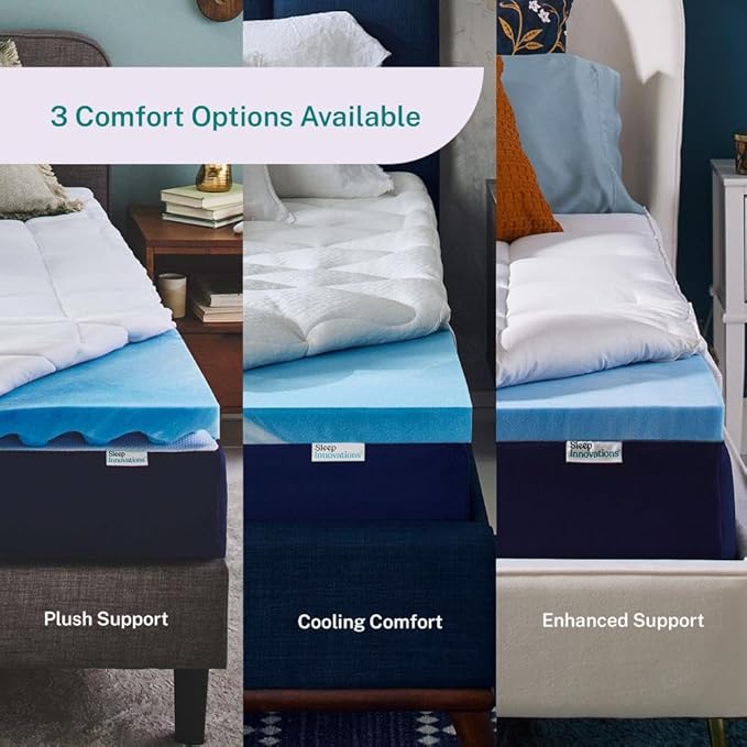 Sleep Innovations Dual Layer 4 Inch Memory Foam Mattress Topper, Full Size - Image 9