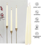 WPONSZU 16 Pack Ivory Taper Candles, 7-8 Hours Burn Time, Smokeless and Dripless - Image 8