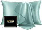 INFIIXSO Mulberry Silk Pillow Cases King Size Set of 2, Silk Pillowcase by INFIIXSO
