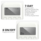 BN-LINK Indoor Digital Timer Outlet, Single Outlet 7 Day Programmable Light - Image 4