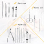Yougai Nail Clippers set for Men and Womens Gift Manicure Set 18 Pieces - Image 2