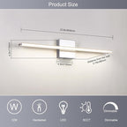 Chrome Vanity Lights for Bathroom 5CCT Dimmable Bathroom Lighting Fixtures Over - Image 5