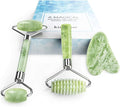 kimkoo Jade Roller and Gua Sha for Face-3 in 1 Kit by LDREAMAM