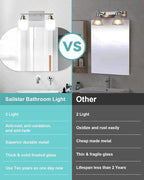 Sailstar Bathroom Light Fixtures 2-Light, Brushed Nickel Vanity Lights Fixtures - Image 3