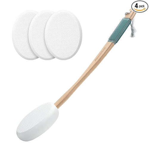AmazerBath Lotion Applicator for Back, 4 Replacement Pads by AmazerBath