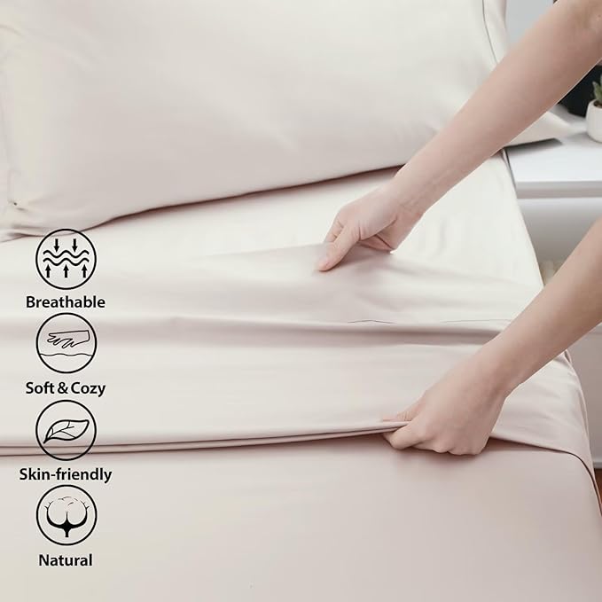 2-Pack Cotton King Flat Sheet Only, 600 Thread Count 100% Egyptian Cotton Top - Image 3