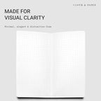 Cloth & Paper Travel Notebook | Graph Notebook – Olive | A5 Slim Grid Paper - Image 2