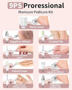 Manicure Pedicure Kit with Case, Professional Nail Grinder - Image 8