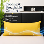 evoLive 100% Rayon Derived from Bamboo Cooling Breathable Body Pillow - Image 2