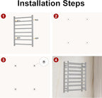 Towel Warmer Bathroom Wall Mounted Drying Rack Plug-in Electric Heated Towel - Image 7
