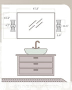Gold Sconce Wall Lighting, HWH Single Wall Vanity Light Fixture Brushed Gold - Image 7