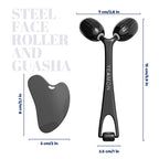 Yeamon Gua Sha Facial Tools and Face Roller Set, Facial Massage Tool - Image 6