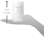 Aroma Naturals Patchouli and Frankincense Essential Oil White Scented Pillar - Image 3
