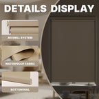 HESTIA No Drill Cordless Blackout Roller Shades Screwless Waterproof Shower - Image 2