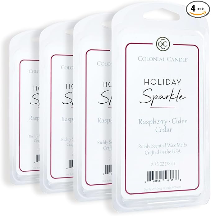 Colonial Candle Holiday Sparkle Scented Wax Melts, Wax Melt Warmer Cubes by ColonialCandle