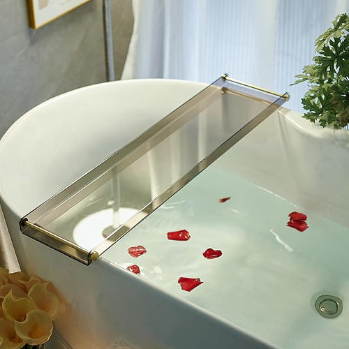 Acrylic Bathtub Tray Caddy, Luxury Bathroom Organizer Tablet Holder SHUNLI by SHUNLI