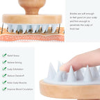 Hangerspace Scalp Massager Shampoo Brush, Wooden Wet and Dry Hair Scalp Care - Image 7