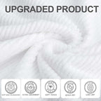 VOOVA & MOVAS White Towels for Bathroom, 100% Cotton | Quick Dry | Soft | Thick - Image 2