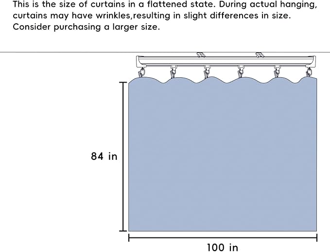 Room Divider Ceiling Mounted Curtains Track Sets Extra Wide Blackout Curtain - Image 7