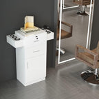 Modern Styling Station for Hair Stylist, Wooden Hair Salon Station Storage - Image 2