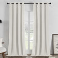 Joydeco White 100% Blackout Curtains 84 Inch 2 Panels, Luxury Thermal White by JOYDECO