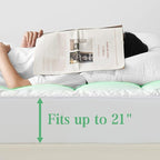 UNILIBRA Queen Size Mattress Pad Cooling Rayon from Bamboo, Quilted Fitted - Image 4