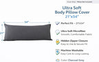 EVOLIVE Ultra Soft Microfiber Body Pillow Cover/Pillowcases 21"x54" - Image 2