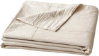 BESTOUCH Flat Sheet Only 100% Washed Cotton Linen Feel Wrinkle-Free, by BESTOUCH