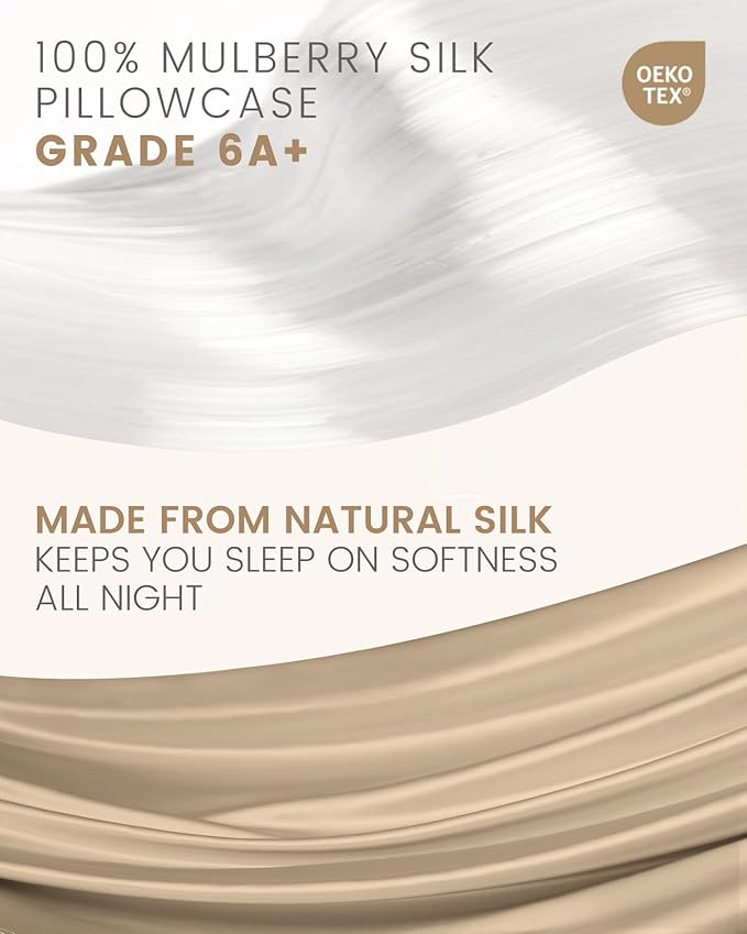 THXSILK Set of 2 100% Mulberry Silk Pillowcase - Image 2