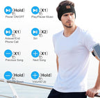 2-Pack Sleeping Headphones Wireless Bluetooth 5.4, Headband Headphones - Image 6