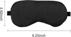 2 PCS Black Satin Sleep Masks, Adjustable Silk Eye Mask - Image 4