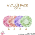 Shower Cap for Women Reusable Extra Large Shower Caps for Men Satin Double - Image 2